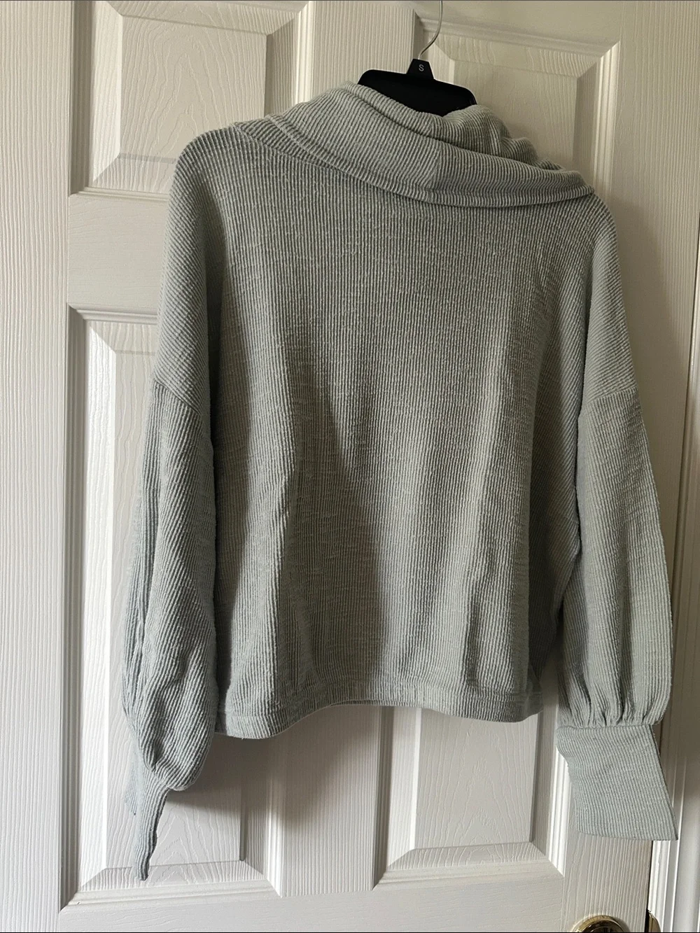 Express Sage Light Gray Cowl Neck Sweater